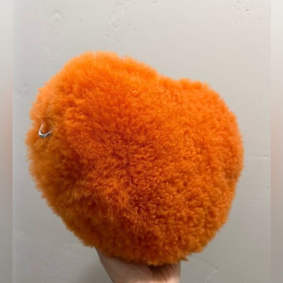 Stunning Orange Multi Use Bag & Premium Shearling Leather Heart Shaped Crossbody - Picture 14 of 16